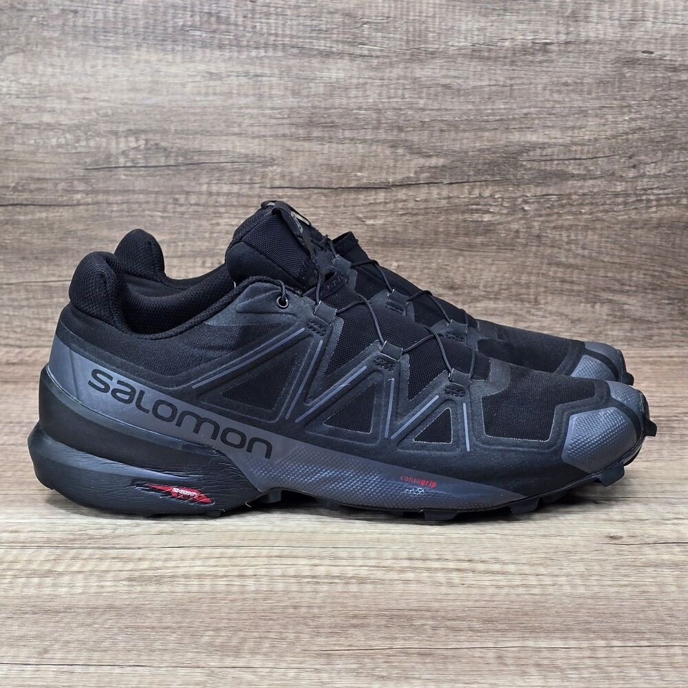 Salomon Speedcross 5 Men's Size 13 Black Gray Trail Running Shoes (406840) READ*
